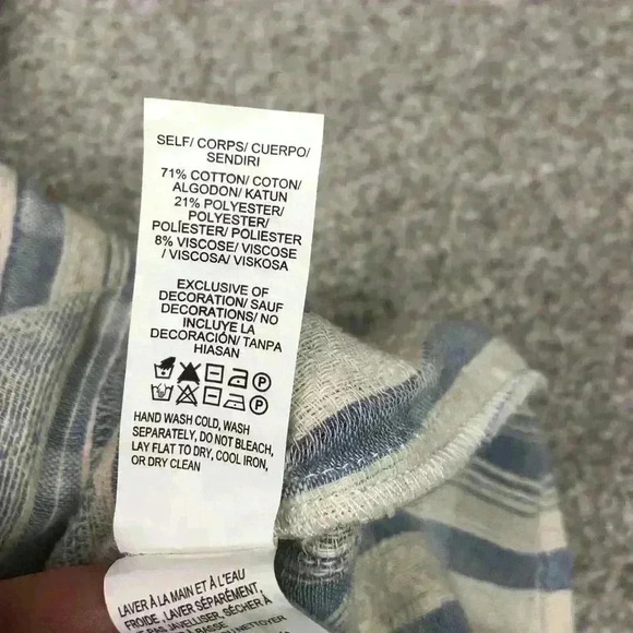 Lucky Brand Peasant Top Blouse Cotton Off The Shoulders Sz XS - Picture 7 of 9